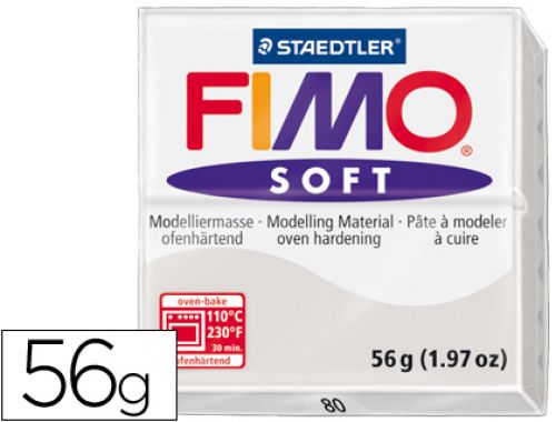 Pasta para modelar staedtler fimo soft 56 gr cor cinza , Staedtler , 54672 , 4006608809874